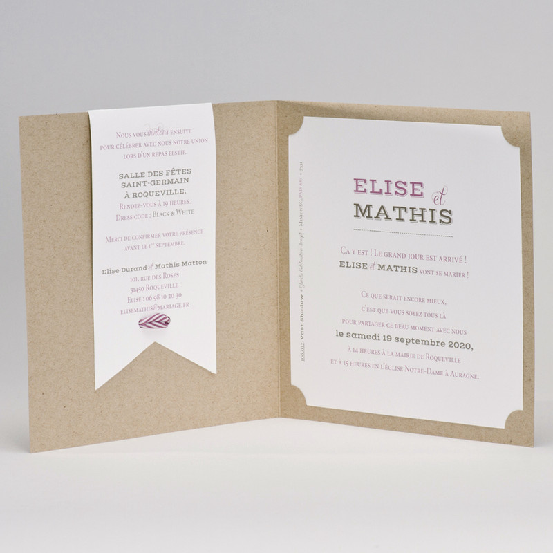 faire part mariage invitation