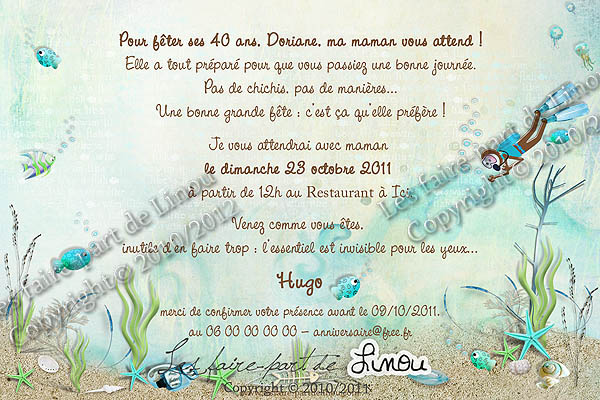 faire part pour anniversaire