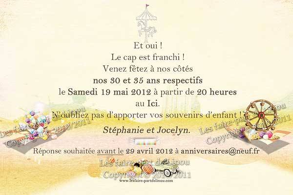 faire part pour anniversaire