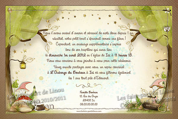 faire part pour anniversaire