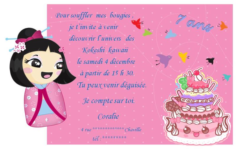 faire une invitation pour un anniversaire