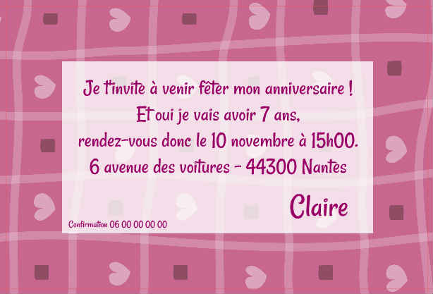 faire une invitation pour un anniversaire