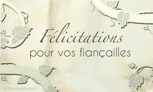 felicitation fiancailles gratuit