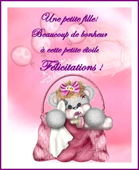 felicitations de naissance fille