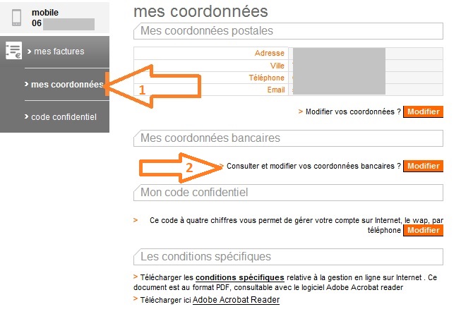 formulaire pour changement d'adresse
