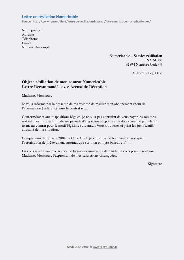 formulaire resiliation orange mobile
