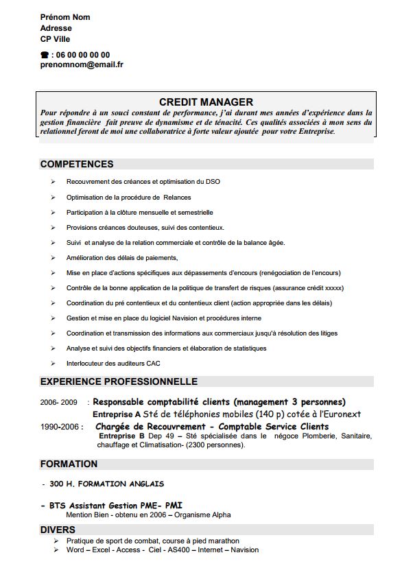 formule pour cv