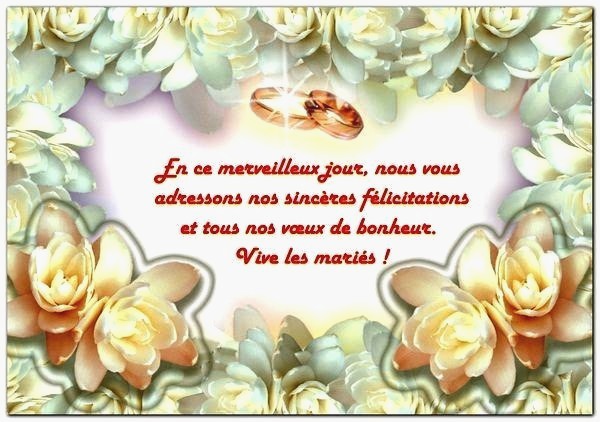 formules de felicitations pour un mariage