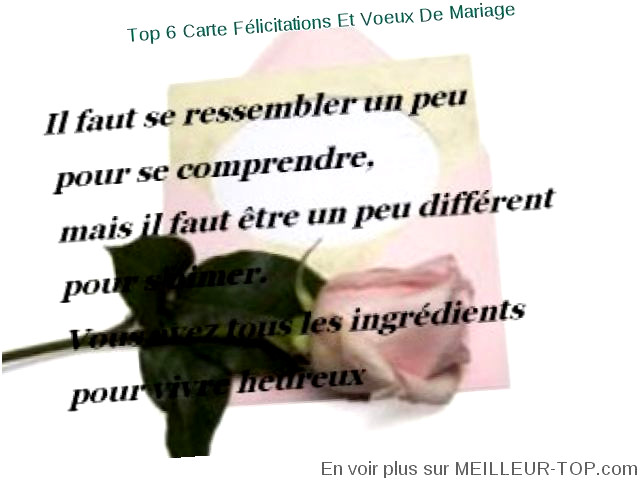 formules de felicitations pour un mariage
