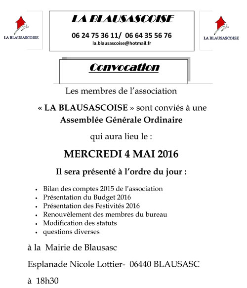 invitation assemblee generale