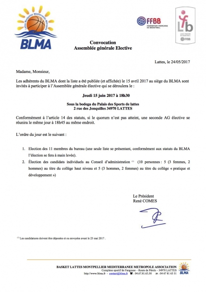 invitation assemblee generale