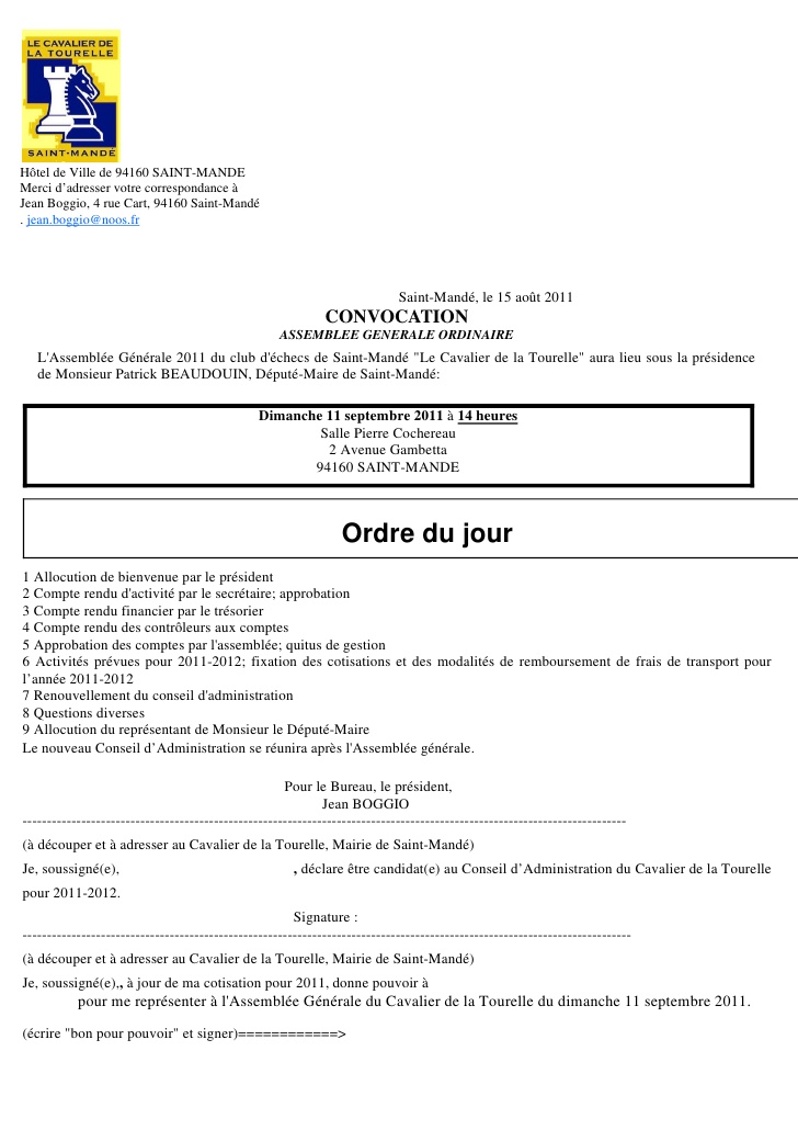 invitation assemblee generale
