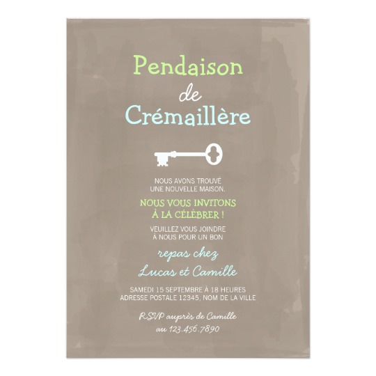 invitation pendaison de cremaillere