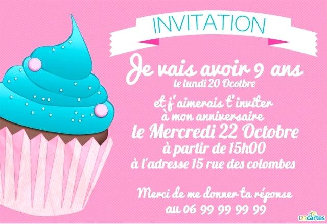 invitation pour anniversaire texte