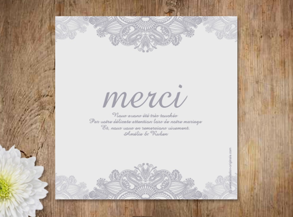 invitation pour remerciement