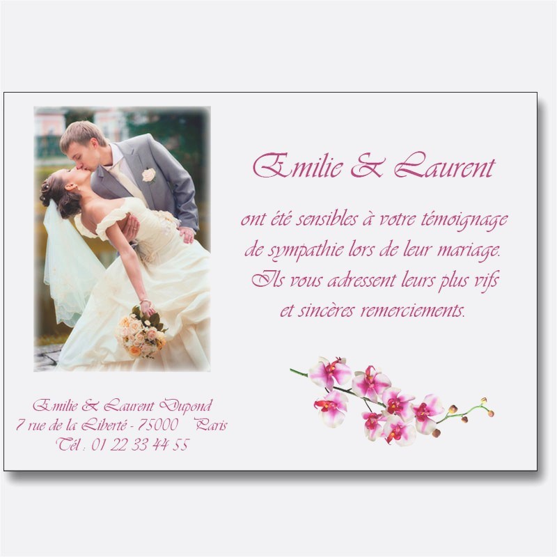 invitation pour remerciement