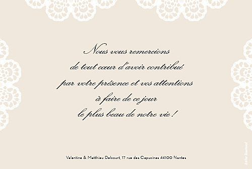 invitation pour remerciement