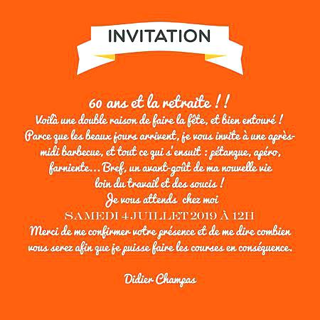 invitation retraite modele