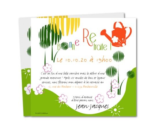 invitation retraite modele