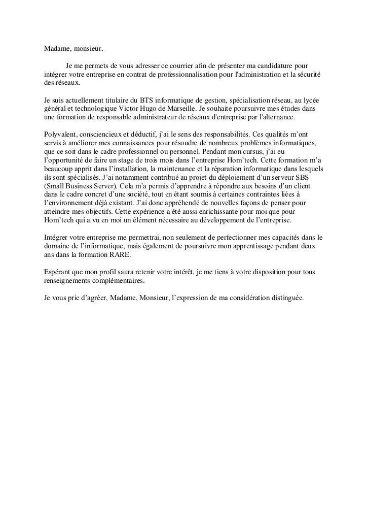 je me permets de vous adresser ma candidature