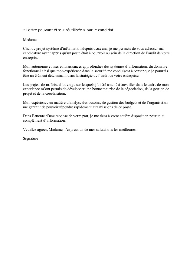 je me permets de vous adresser ma candidature