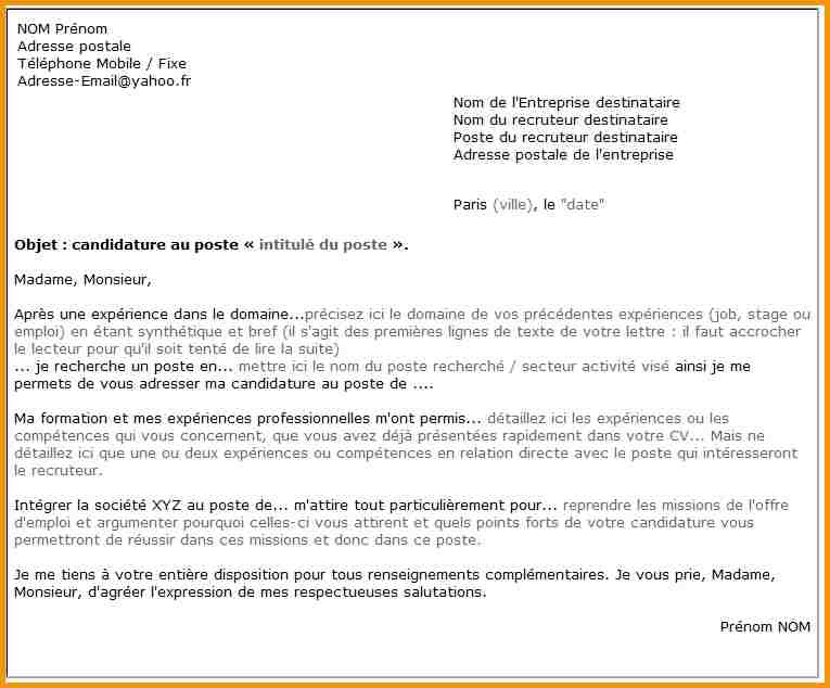 je me permets de vous adresser ma candidature