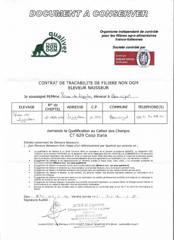 je soussignee certifie