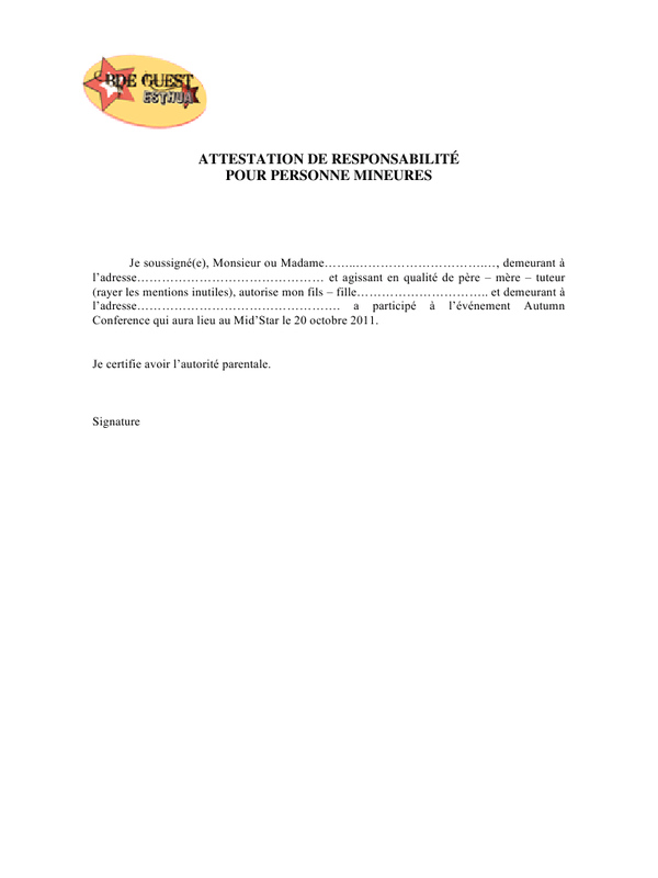 je soussignee certifie