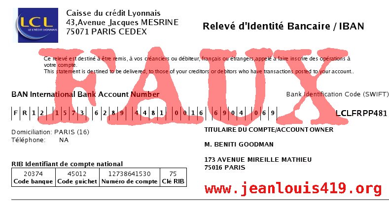 je vous joins un rib