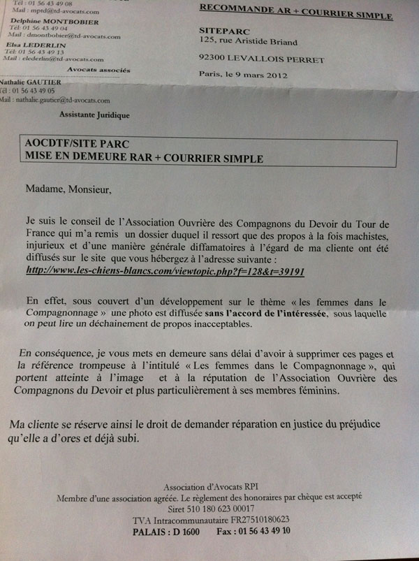 je vous mets en demeure