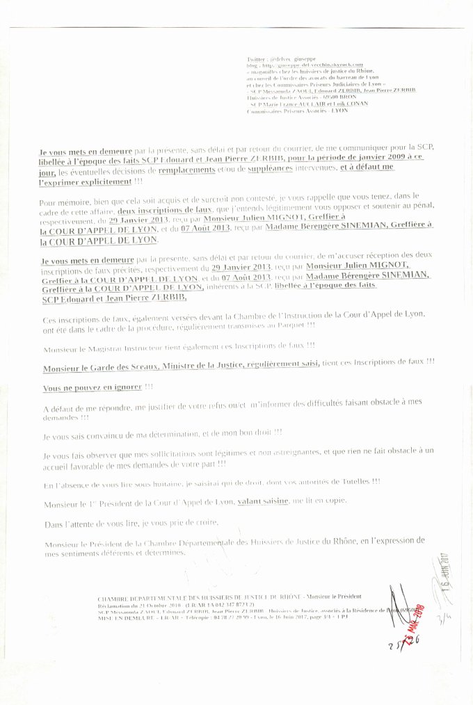 je vous mets en demeure