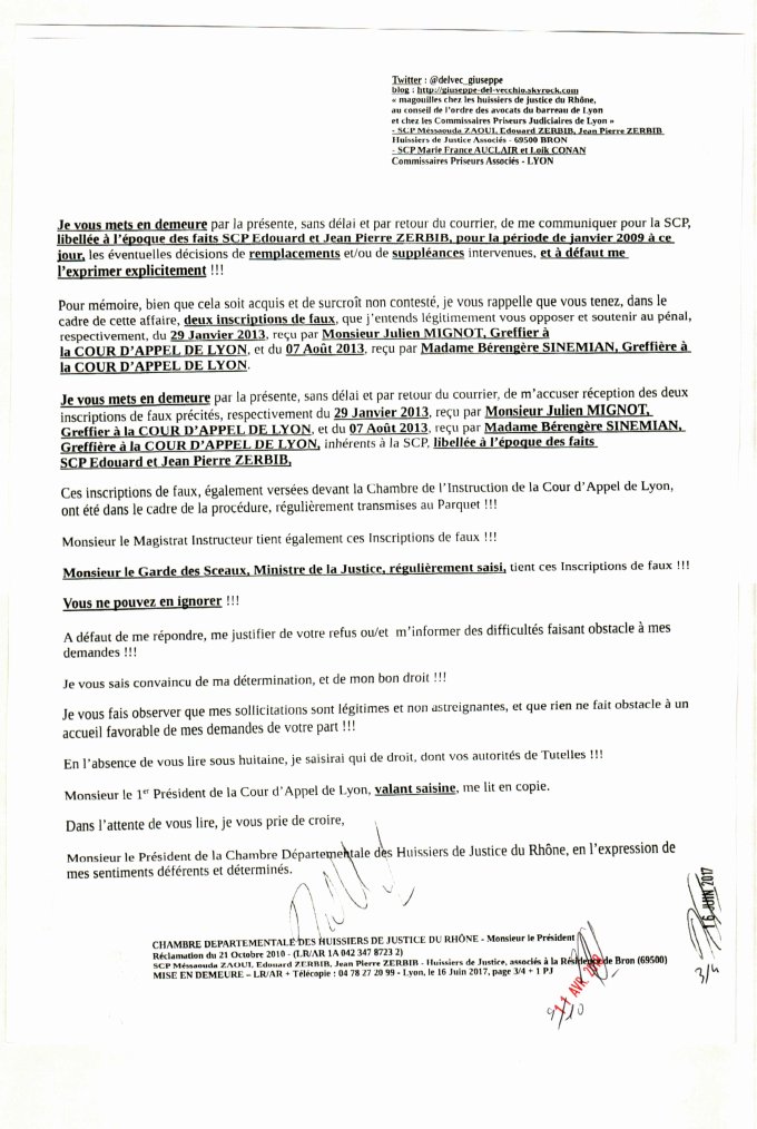 je vous mets en demeure