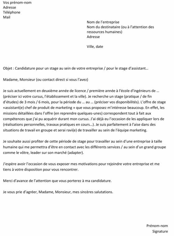 leettre de motivation