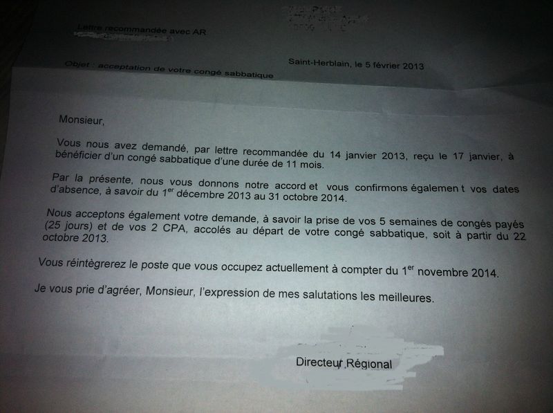 lettre acceptation conges payes