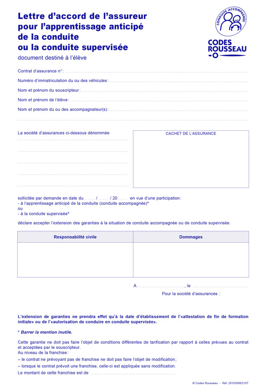 lettre accord