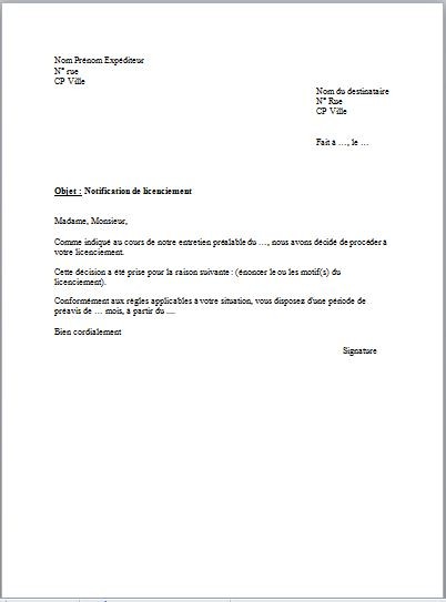 lettre administrative type