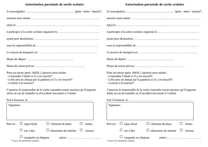 lettre autorisation parentale passeport
