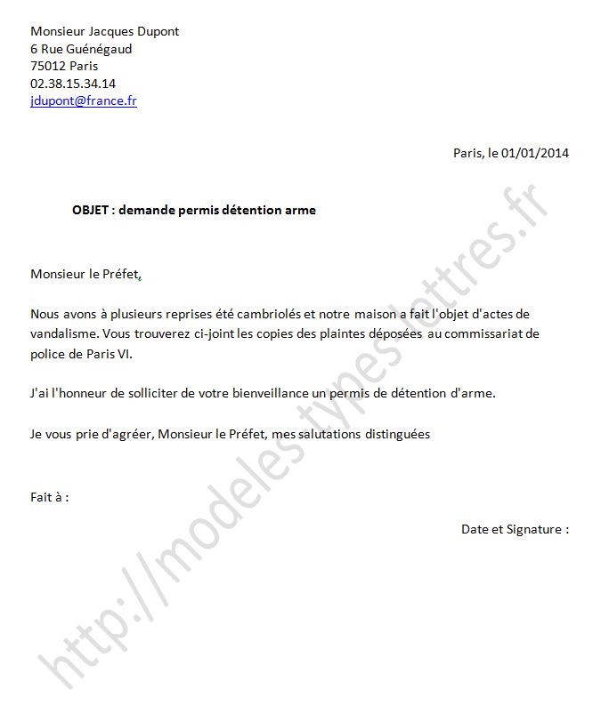 lettre autorisation