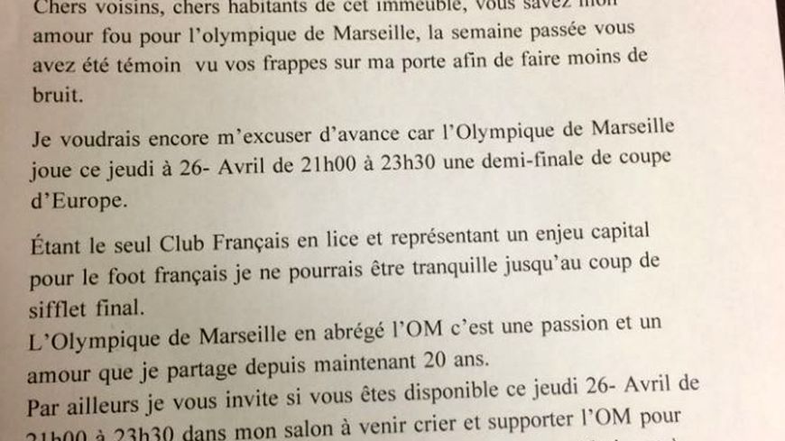 lettre aux voisins pour bruit