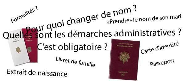 lettre changement nom mariage