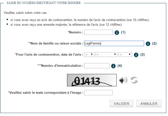 lettre contravention contestation