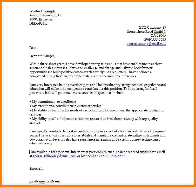 lettre courrier types