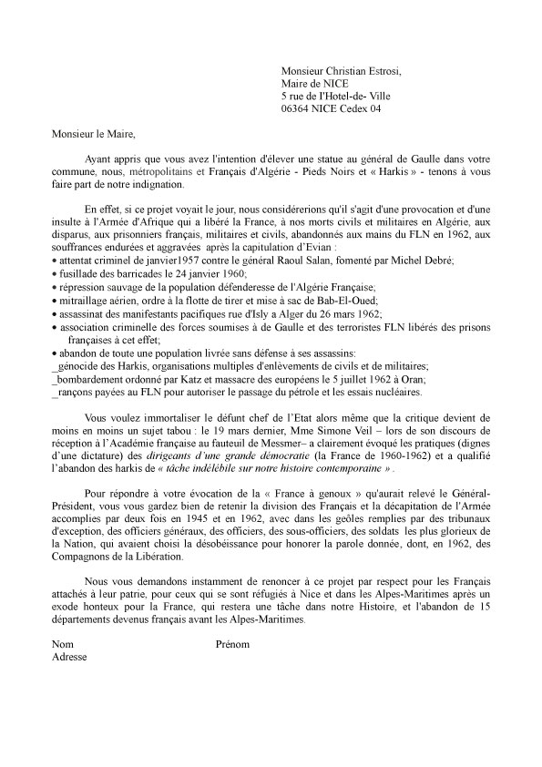 lettre courriers types