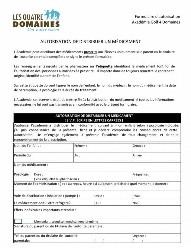 lettre d'autorite parentale