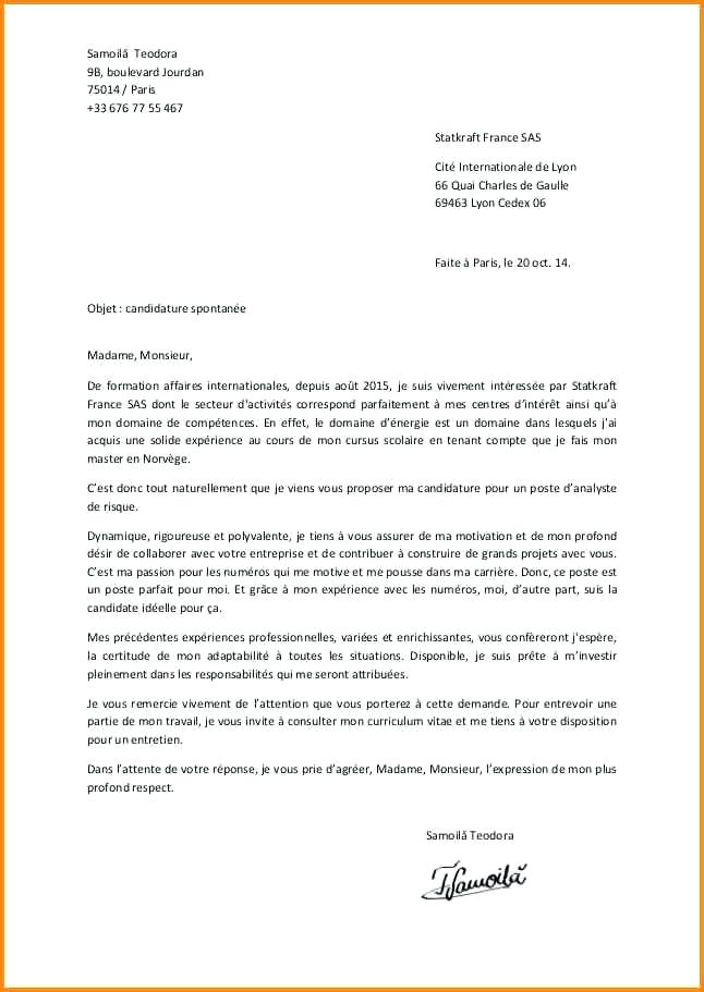 lettre d emploi gratuite