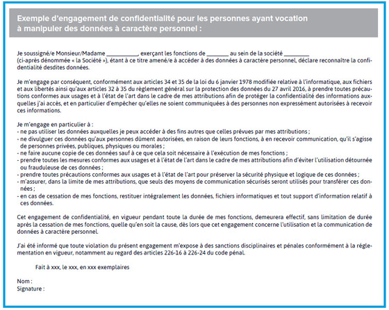 lettre d'engagement sur l'honneur gratuit