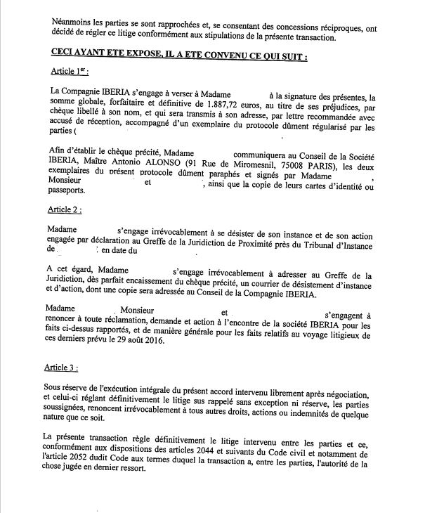 lettre d'indemnisation