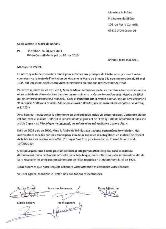 lettre d'invitation a un maire