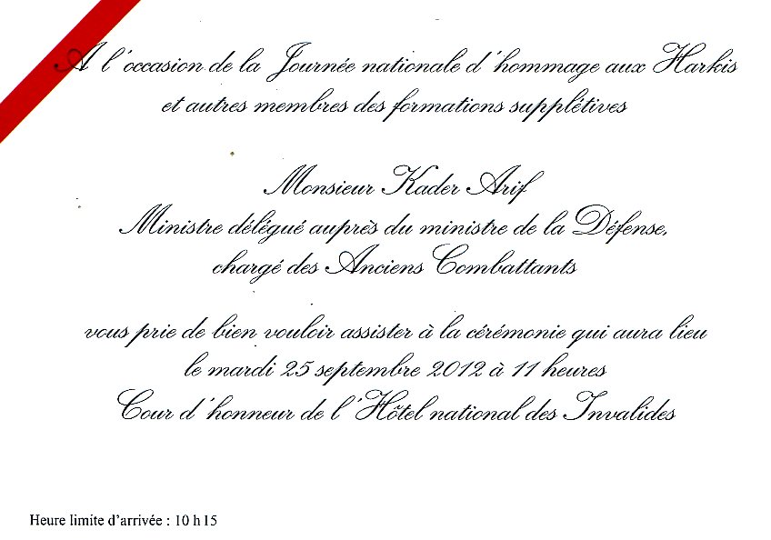 lettre d'invitation formelle a une ceremonie