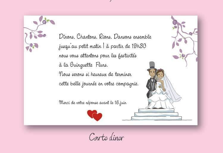lettre d'invitation mariage